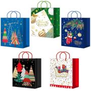 Пакет подарочный 18х23+10см ламинированный НГ (M25 246-250) (х10/200) Китай