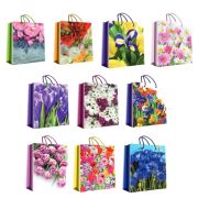 Пакет подарочный 18х23+10см ламинированный «Цветы ассорти» (х20/480) Китай