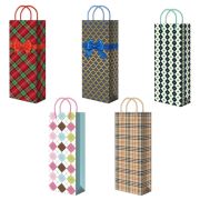 Пакет подарочный 12х36+8см ламинированный со шнуром (B 401-405) (х10/200) Китай