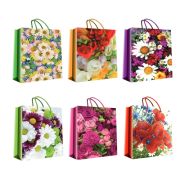 Пакет подарочный 14х20+7см ламинированный «Цветы ассорти» (х20/480) Китай