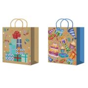 Пакет подарочный 18х23+10см цвет Крафт (MK-027/028) (х10/200) Китай