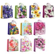Пакет подарочный 26х32+10см ламинированный «Цветы ассорти» (х20/360) Китай
