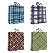 Пакет подарочный 32х45+11см Матовый «Клетка» (х20/240) Китай