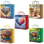 Пакет подарочный 22x31+10см ламинированный (ML25 731-735) (х10/200) КИТАЙ