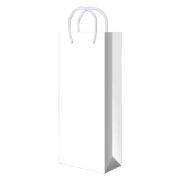 Пакет подарочный 12x36+12см ламинированный со шнуром (SPB25 White) (х10/200) КИТАЙ