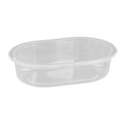 Контейнер (Салатник) без крыш. овал. 530мл 176x116x43мм цвет Прозрачный (х500)