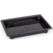 Контейнер без крыш. прямоуг. (для суши) ПЭТ Сп-19Д 183х134х25мм цвет Черный СТП (х420)