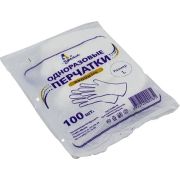 Перчатки ПЭ одноразовые прочные (L) Идеал (х100/10000)