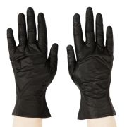 Перчатки смотровые из эластомера цвет Черный (L) (х100/3600)