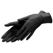 Перчатки смотровые виниловые неопудренные (L) цвет Черный (х100/1000) Китай