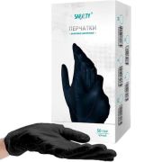 Перчатки смотровые виниловые неопудренные (S) цвет Черный (х100/1000) Китай