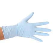 Перчатки смотровые нитриловые неопудренные (XS) цвет Голубой (х100/1000) Китай