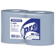 Полотенца протирочные бумажные в рулонах PRO Tissue 2-слойные 350м синие С406 (х1/2) [упаковка]