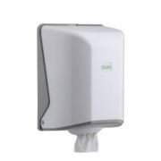 Диспенсер для полотенец в рулонах с центральной вытяжкой Дл.: 460см Шир.: 340мм Выс.: 650мм цвет Белый