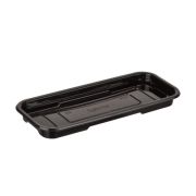 Контейнер без крыш. прямоуг. (для суши) ПЭТ С-020, 219x89x18мм цвет черный Комус (х560)