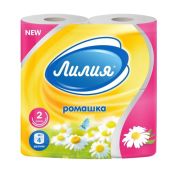 Туалетная бумага 2-слойная Лилия Ромашка (х1/12) [упаковка]