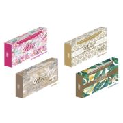 Салфетки косметические 2-слойные 21х21см Grand Pero с двумя клапанами, 100 шт. (х1/18)