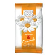 Гигиенические влажные салфетки Freshland 10 шт., «Ромашка» (х1/84)