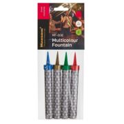 Свечи тортовые с держателями Дл.: 10см Maxsem Разноцветный Фонтан, 4 шт в упак.,серебристый (х1/120)