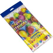 Скатерть ПВД 180х120см (День рождения) Интерпак (х1/50)