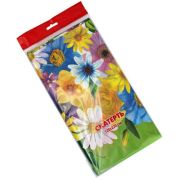 Скатерть ПВД 220х120см (Цветочная поляна) Интерпак (х1/50)