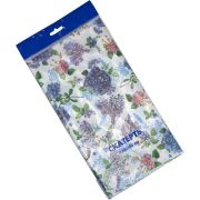 Скатерть ПВД 180х120см, 35мкм (Гортензия) Интерпак (х1/50)