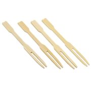 Вилка/Пика для канапе «Два зуба» Дл:90мм Бамбук (х100/10000) Китай