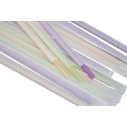 Трубочки прямые в индивид. бумаж. упаковке, Цветные Дл:240мм D=8мм (х500/5000)