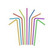 Трубочки с изгибом «Джамбо», цветные Дл:240мм D=8мм (х250/5000)