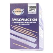 Зубочистки в индивид. бумаж. упаковке Aviora (х1000/30000) КИТАЙ