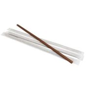 Трубочки прямые в индивид. бумаж. упаковке, цвет Коричневый «Т» Дл.: 245мм 8мм ПП (х500/5000)