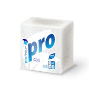 Салфетки бумажные 23х24см белые, 100 листов, С184 PRO Tissue (х1/40)