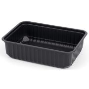 Контейнер низкий без крыш. прямоуг. ПП 750мл 179х132х46мм цвет Черный СТП (х50/500)