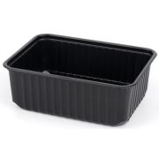 Контейнер низкий без крыш. прямоуг. ПП 1000мл 179х132х64мм цвет Черный СТП (х50/500)