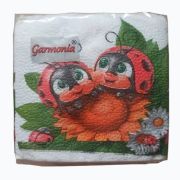 Салфетки 24х24см (Божья коровка) 1 слойные, 50 листов (х1/60)