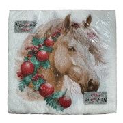 Салфетки 33x33см «Символ года Огненная лошадь» 20листов 2-слойные НГ (х1/20)