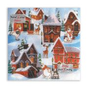 Салфетки 33x33см Домики 20листов 2-слойные НГ (х1/20)