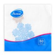 Салфетки 24х24см (Вальс снежинок НГ) 50 листов (х1/72)