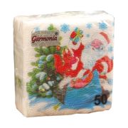Салфетки 24х24см (Дед Мороз) 1 слойные, 50 листов, НГ (х1/60)