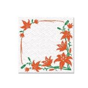 Салфетки 24х24см (Лилия) 1 слойные, 50 листов Семья и Комфорт (х1/60)